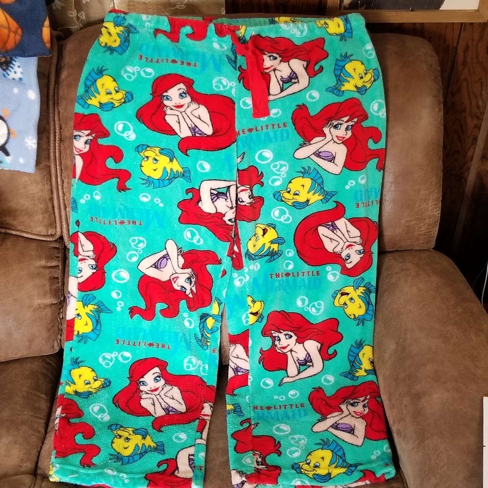 Disney Little Mermaid Fleece Pajama Bottoms XL